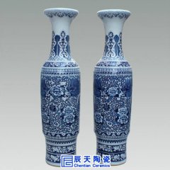 景德鎮(zhèn)落地大花瓶燒制工藝，多作陶瓷禮品用